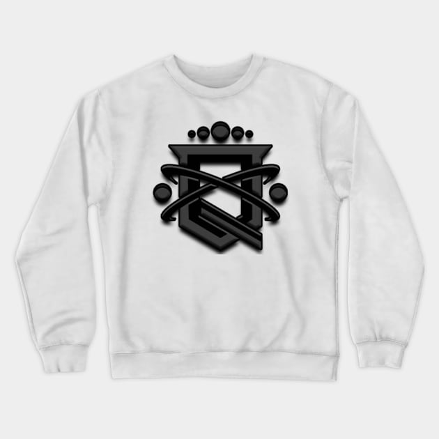 Black QUAZISCIENCE SHIELD LOGO Crewneck Sweatshirt by J. Augustus